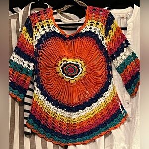 Multicolor Crochet Women's Blouse